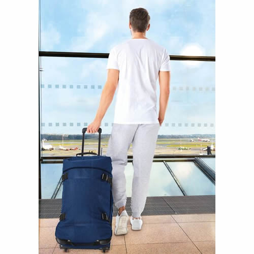 Ryanmax 20Kg Check-in Two Wheel 70x35x30cm Trolley Duffel Bag 2.7Kg Blue